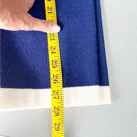 ✅ VINTAGE NAVY AND WHITE PENCIL SKIRT ILGWU TAG SIZE MEDIUM - Picture 6 of 7